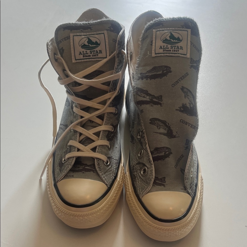 Rare Converse All Star “Hunting Hi” hi-tops trout fishing cons Chuck Taylor